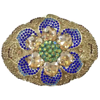 

Latest Bridal Wedding Elegant Party Luxury Colorful Crystal Diamond Evening Bag 2020 Newest Crystal Diamond Chain Evening Bag