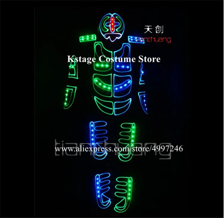 Программируемый DMX led освещенные костюмы трон танец робот Мужской костюм RGB яркий костюм полноцветное платье одежда маска диско одежда бар