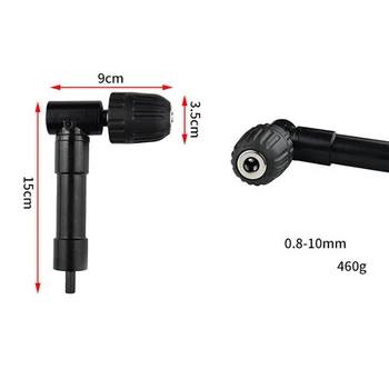 

90 Degree Right Angle Keyless Chuck Impact Drill Adapter Electric Power Cordless Drill Attachment Angle Adaptor