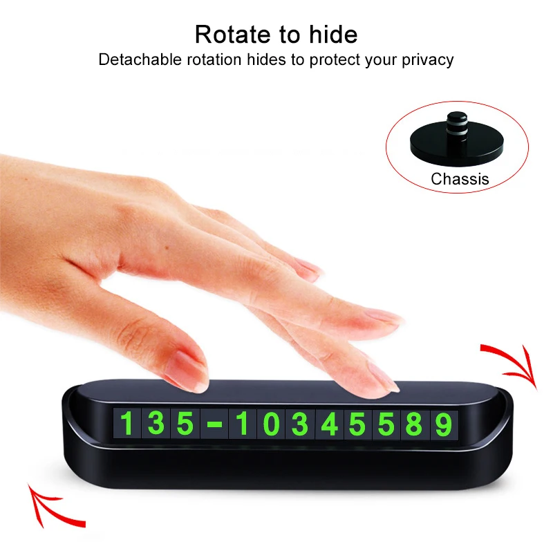 

Car Styling Temporary Parking Card Phone Number Card Plate Telephone Number Car Park Stop In Car-styling Automobile Accessories