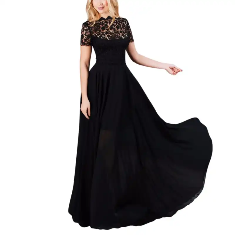 black prom maxi dress