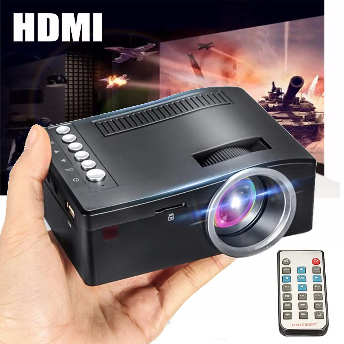 Mini LCD Proyector LED Mini Proyector 1080P 320x180 píxeles mejor Proyector de casa teatro Beamer reproductor vídeo| | -