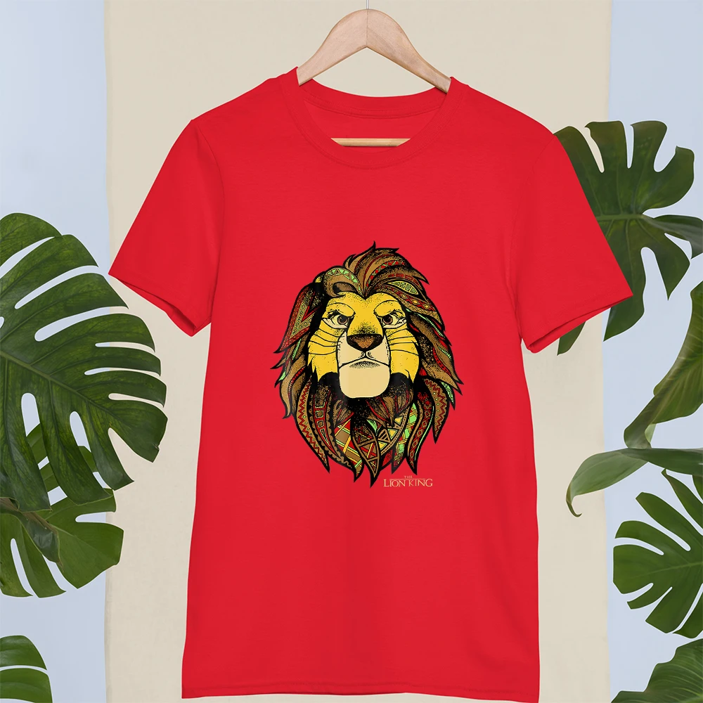 Kawaii Simba and Nala Lion King Print T shirts Female Clothing Casual Loose Unisex Tshirts Harajuku Tee Summer Women T-shirt custom t shirts