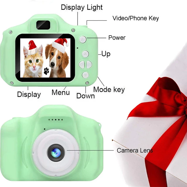 Children Mini Digital Camera Dual Lens 2 inch Touch Screen 1080P Video Camera Photography Educational Toy Kid Birthday Xmas Gift 3