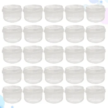 

50 Sets Cute Baking Pudding Cup High Temperature Resistant Japenese Pudding beaker with Lid (Transparent)