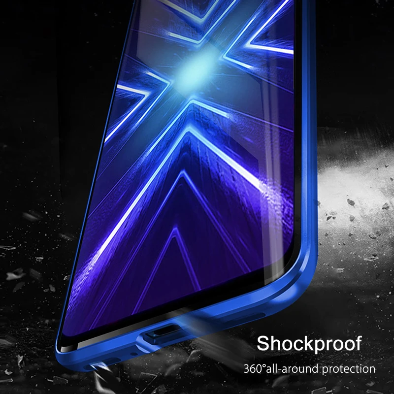 Для huawei Honor 9X Премиум чехол 360 магнитный двухсторонний чехол из закаленного стекла с металлической рамкой для Honor9X Global чехол Fundas Couqes
