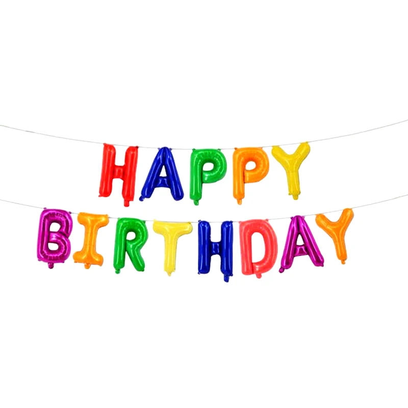 MB HBD Rainbow Воздушный шар с днем рождения, воздушные буквы, воздушные шары из фольги, декоративные детские игрушки для свадьбы, вечеринки, дня рождения, гелиевые шары, вечерние шары - Цвет: MB HBD Rainbow
