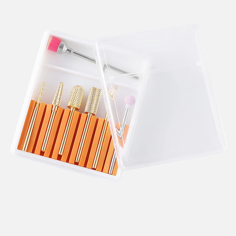  7PCS Ceramic Diamond Nail Drill Bits Set Milling Cutters Electric Manicure Pedicure Machine Gel Rem