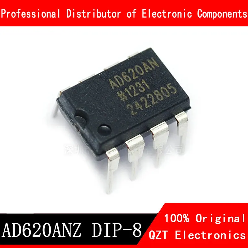 5pcs/lot AD620ANZ DIP-8 AD620AN DIP AD620A AD620 operational amplifier new original In Stock 20pcs lot lm324n lm324 dip 14 operational amplifiers op amps quad operational amp new original