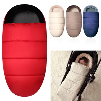 

Winter Sleeping Bags Newborn Baby Stroller Pad Sleepsack Windproof Hooded Thick Warm Infant Wheelchair Envelopes Footmuff