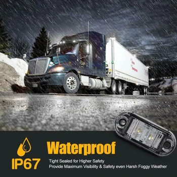 

Replacement Side Marker Lights Waterproof Accessories 10pcs For Camper Trailer Truck