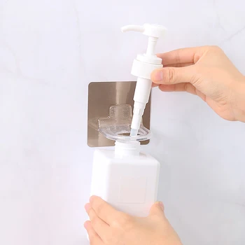 

Self Adhesive Shelves Hanger Wall Mounted Plastic Shampoo Bottle Shelf Shower Gel Rack Liquid Soap Holder Bathroom Accessories