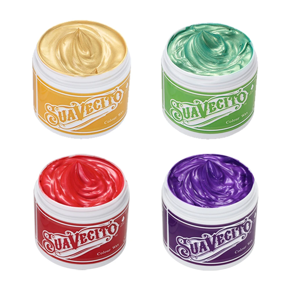 DIY Hair Wax Color Cream Temporary Hair Dye Wax Grandma Ash Color Dye Cream One Time White Gray Silver Paint Wax For Hair