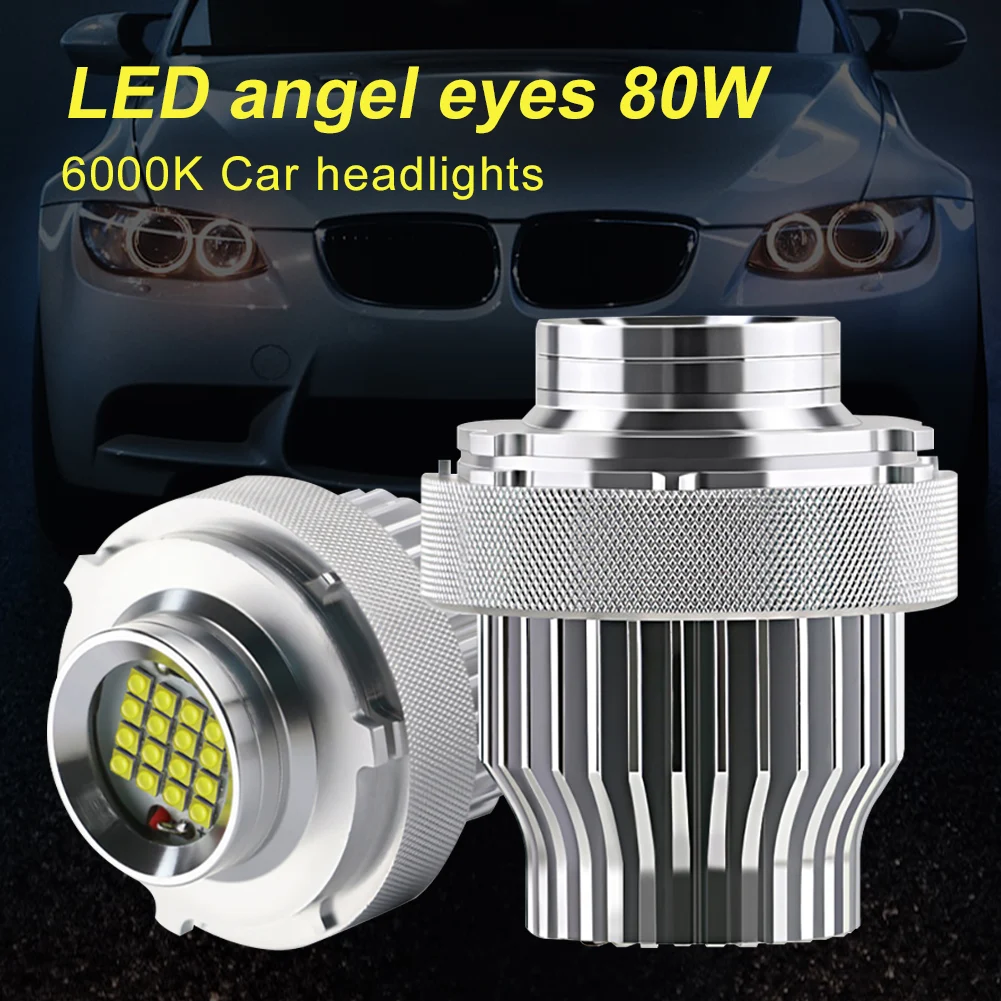 Лампочка для фар CREE LED кольцо Halo лампочка Angel Eye 80 Вт 6000K 4800LM декодирование BMW E60LCI |