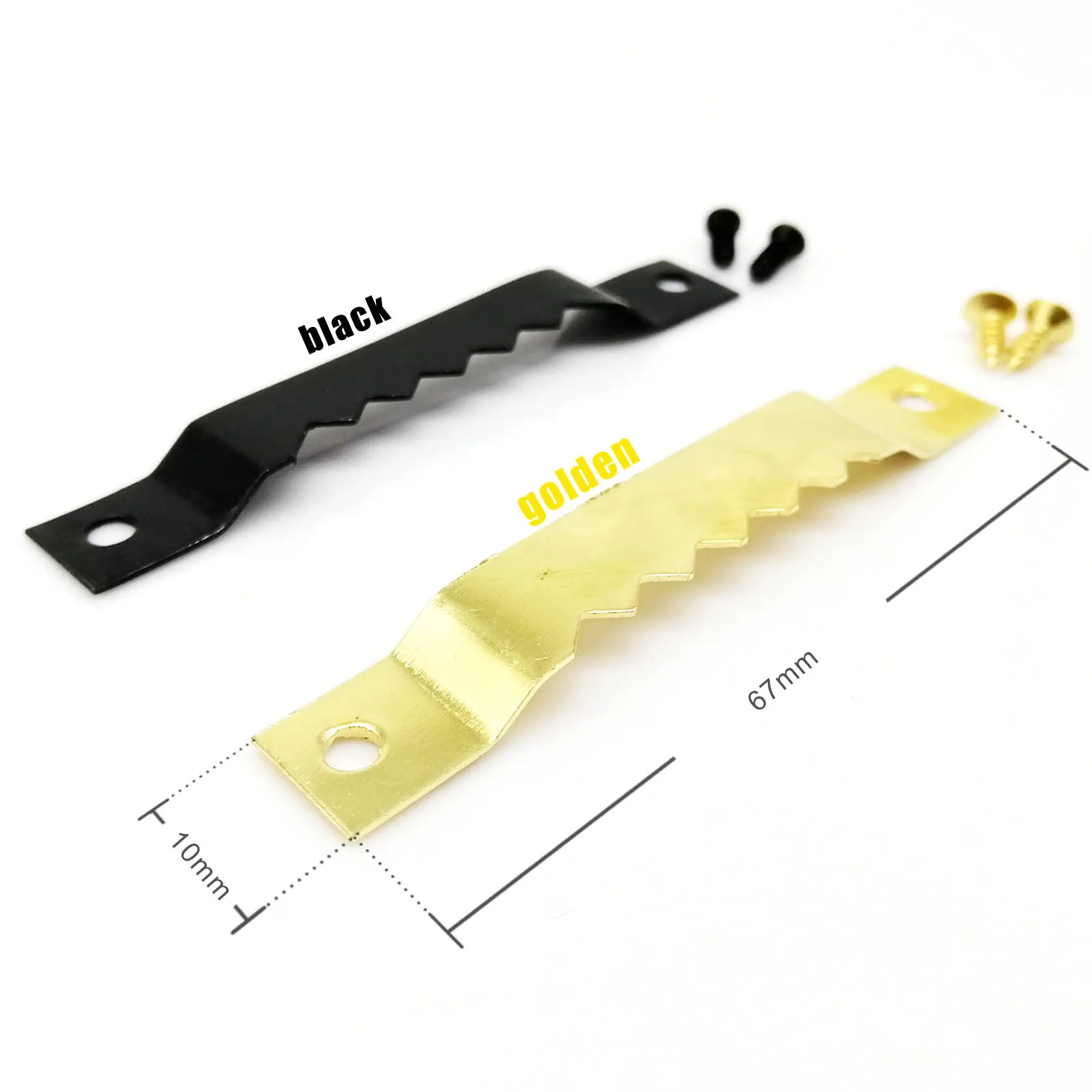 Golden Black 10x67mm With Screws Sawtooth Oil Painting Mirror Picture Photo Frame Hanging Saw Tooth Hooks Hanger 25pcs picture frame hangers