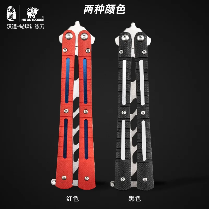 

HX OUTDOORS Butterfly Folding Knife Ball Bearing Training Knife G10 Handle gaming tool knife folding butterfly in knife