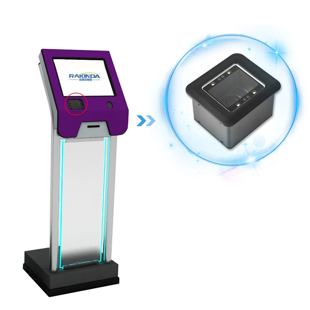 RAKINDA RD4500R USB RS232 2D Fixed Mount QR Barcode Scanner Module For Kiosk or Turnstile Mobile Payment