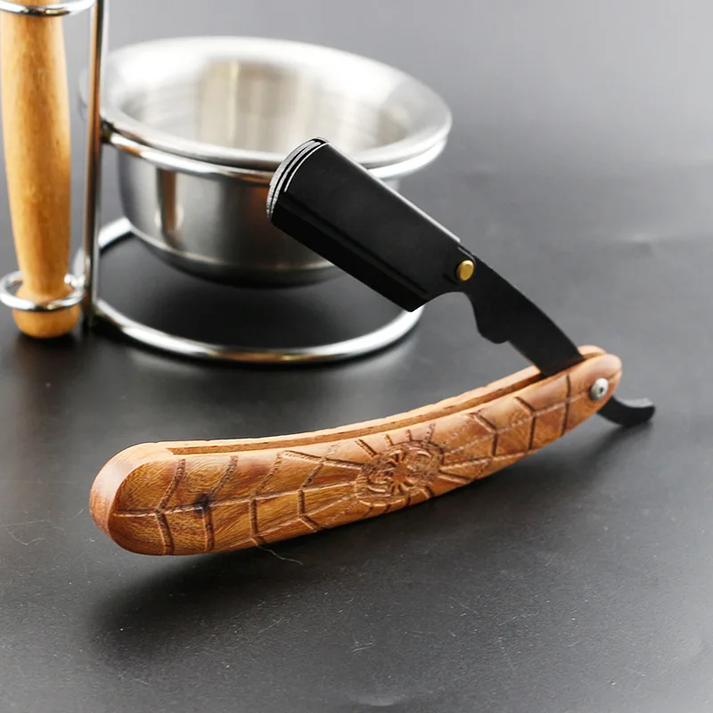 Винтажный ручной скребок бритва для бритья волос Бритва стрижка лезвия для бритья бровей бритвенный нож держатель G1111