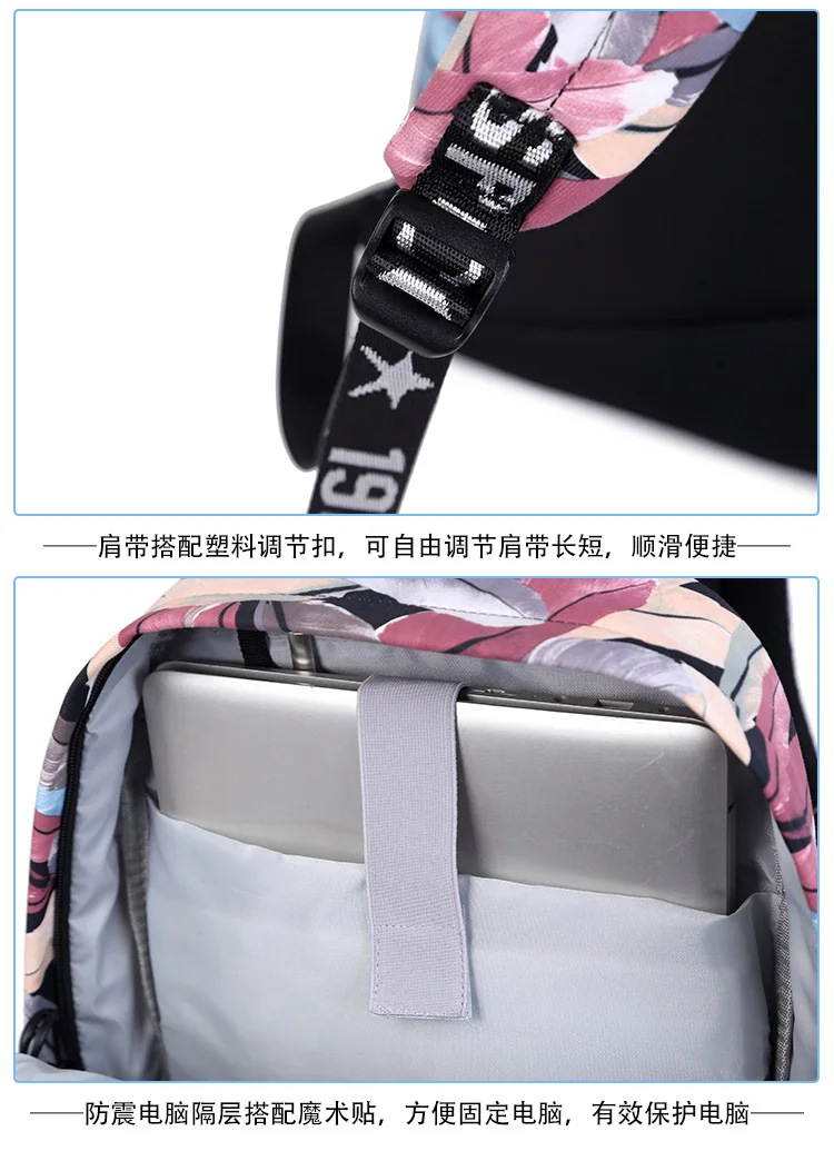 Yitaixiu, водонепроницаемый полиэстеровый рюкзак для женщин, студенческий рюкзак для отдыха, рюкзак с принтом для учеников средней школы