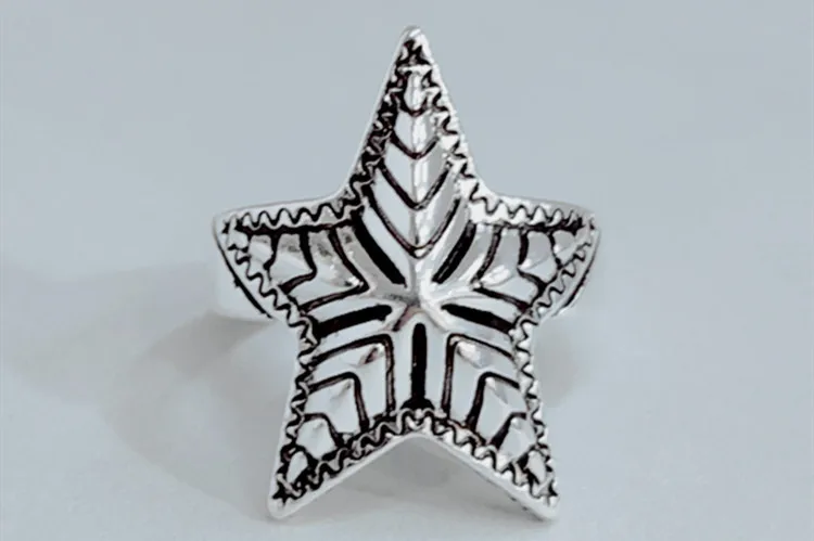 Bijoux, богемное, винтажное, 925 пробы, серебряное, большая звезда, кольца для женщин, Обручальные, кольца для девушек, вечерние, подарки, Anillos