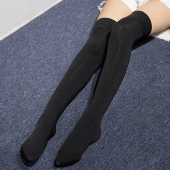 

Sexy Thicken Stockings For Ladies Winter Warm Solid Color Socks Thigh High Women Knee High Socks Long Socks