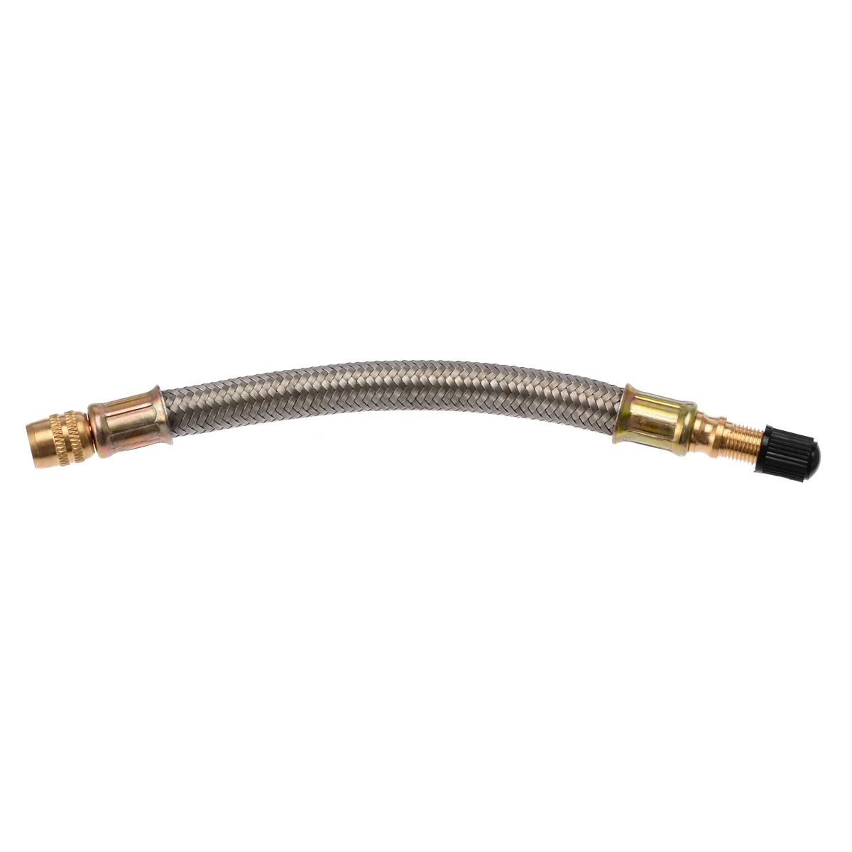 1PC Flexible Braided Tyre Tire Valve Stem Extension Adapter Stainless Steel Metal Hose For Trucks RVs Campers Heavy vehicles