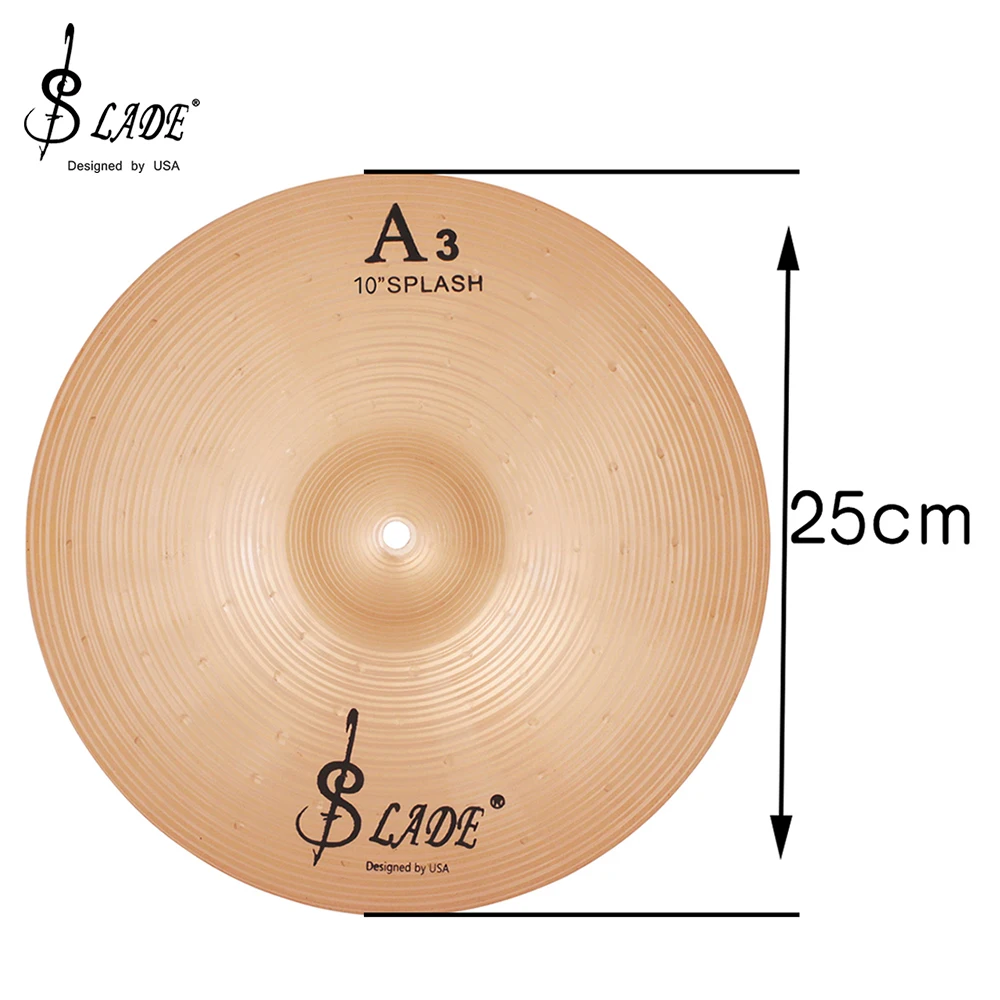 SLADE A3 Phosphor Bronze Cymbals Drums Kit Splash Crash Hi-Hat Cymbal Percussion Instrument Jazz Drum Parts 8/10/12/14/16 Inch Drum Cymbal Kit