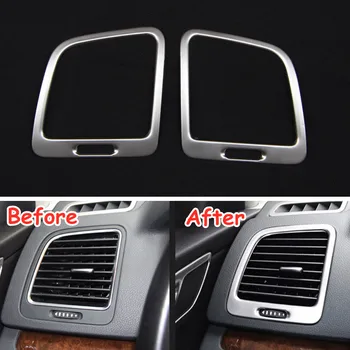 

Car Dashboard Side Air Conditioner Outlet Vent Frame Stickers For Volkswagen Sharan 2013-2016 Car Styling Accessory