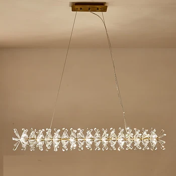

New Crystal Lamp Modern Crystal Chandelier Ze K9LED Dining Room Living Room Nordic Lighting AC110V 220V