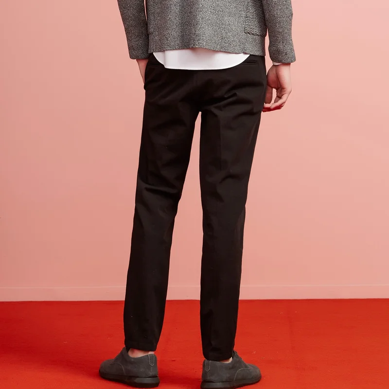 Najtaniej Metersbonwe męskie spodnie na co dzień biznesowe męskie spodnie klasyczne w połowie wagi prosta długość moda Slim fit mikro bomba Pant