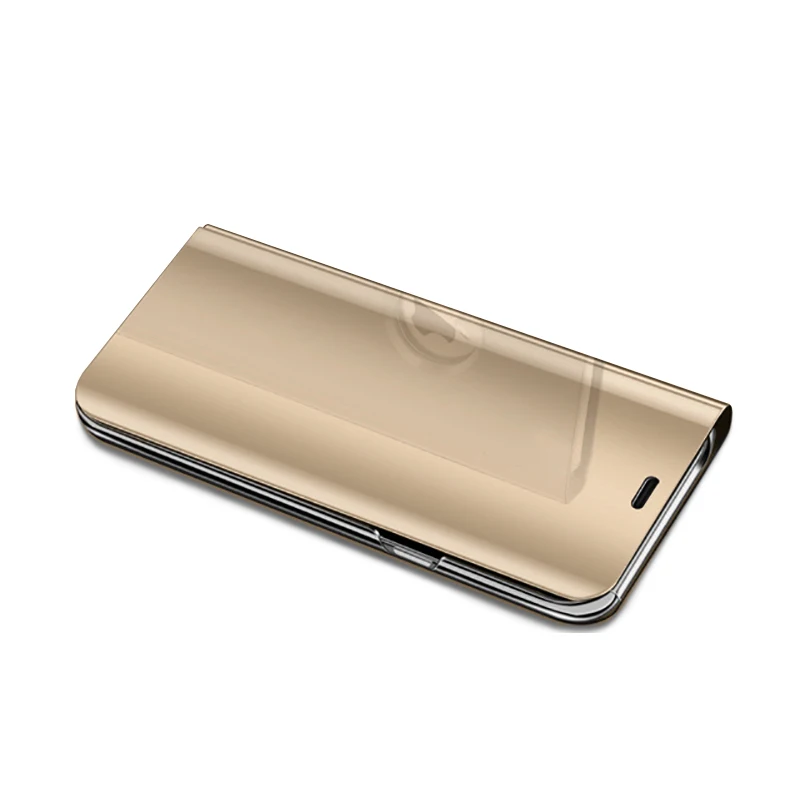 Умный зеркальный чехол для телефона для samsung galaxy a10 a20 a30 a40 a50 чехол s для samsung a70 a80 a90 a20s a30s a50s m30s задняя крышка - Цвет: Gold
