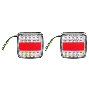 

DC10-30V Car Modified Tail Lights 26 LED Two-Color Tail Light Car Truck Trailer Universal Taillight Light Board
