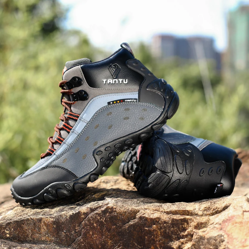 Men's Winter Super Warm PU Leather Ankle Boots Men's Autumn Waterproof Snow Boots Casual Autumn Boots Men's Shoes 39-46