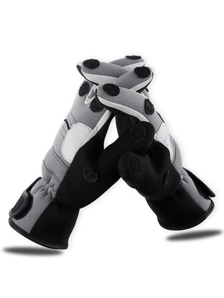 Running Warm Gloves Ski Riding Gloves Cotton Velvet Ice Fishing Glove Winter Windproof Fishing Gloves Fishing Touchscreen Gloves