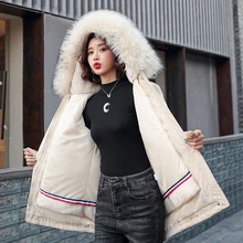 Women One Coat Three Wear Plus Velvet Thick Overcoat Winter Jackets Big Fur Collar Female Parkas Long Coats Loose Casual Hooded