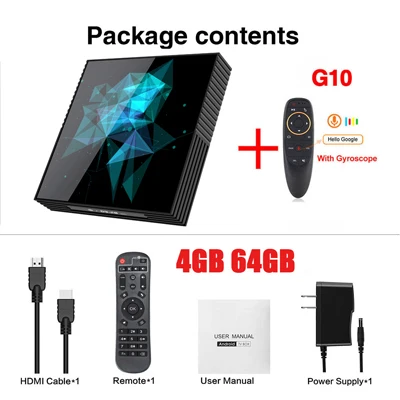 4GB 64GB G10gyro A95X Z2 Smart tv Box Android 9,0 4 ГБ 32 ГБ 64 Гб 2,4G/5G Wifi Bluetooth 4,2 4K Google плеер PK H96 MAX RK3318 Android tv Box - Цвет: 4GB 64GB G10gyro