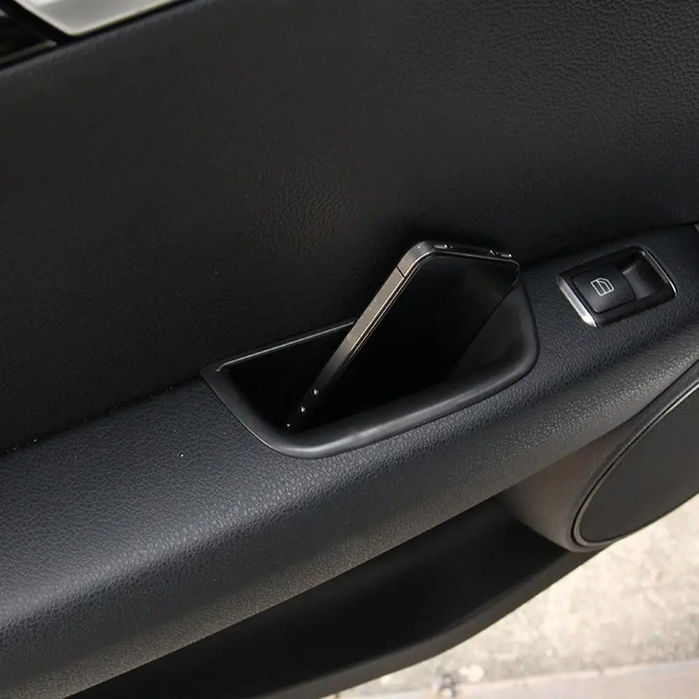 4 шт. коробка для хранения передней и задней двери автомобиля подлокотник, ящик для перчаток для C Class W204 2008- Аксессуары для стайлинга автомобилей
