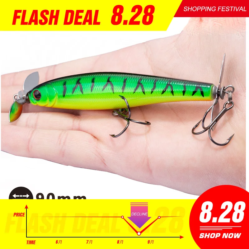 

Hunthouse Pencil Fishing pencil Lure Wobblers Props Propeller Artificial Bait japan Hard Lure topwater muskies predator made