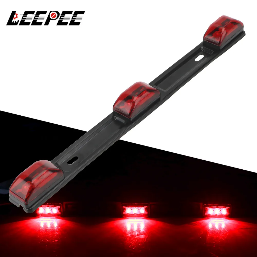 Tanio LEEPEE akcesoria samochodowe czerwona dioda LED hamulec światła tylne