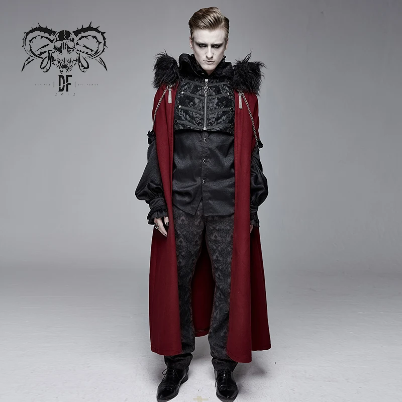 Devil Fashion New Men Punk Hoodies Long Jacket Coat Vintage Masquerade Vampire Knight Halloween Zipper Cardigan Thick Cloak Devil Fashion New Men Punk Hoodies Long Jacket Coat Vintage Masquerade Vampire Knight Halloween Zipper Cardigan Thick Cloak
