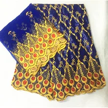 Новое поступление камнями в африканском стиле getzner ткань с вышивкой кружевной ткани Базен платье Базен Риш материал парча в Гвинейском стиле