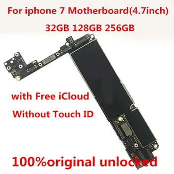 

100%original used unlocked for iphone7 128gb Motherboard Without Touch ID, with Free iCloud ,128GB for iphone 7 128GB+tool+gift