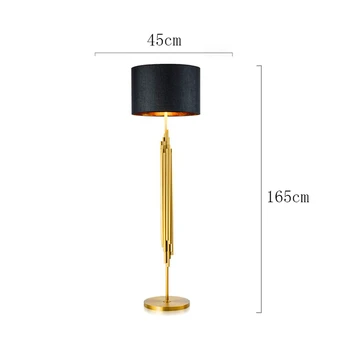 

Modern Luxury Led Floor Lamp American Living Room Floor Lights Loft Art Neo-classical Brushed Titanium Gold Standing Lamps Avize