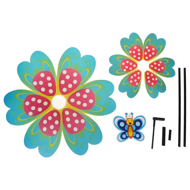 New Wind Spinner Windmill Toys garden decoration outdoor Insect Cartoon Butterfly Kids Children Toy Gifts Yard Wheel
