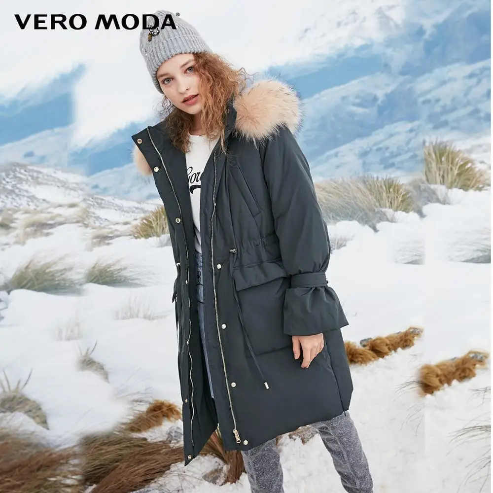 Vero Moda женский Плетеный волос с капюшоном шнурок длинный пуховик парка пальто | 318412513