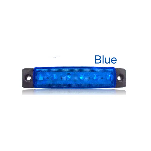 DC 12V 6LED автобус ван для грузовика, трейлера, машины огни боковые габаритные Индикаторы огни герметичный крыло сигнальная лампа - Цвет: Синий