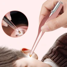 Воск для удаления выкапывания пинцет с подсветкой для детей с светильник Led ушной палочки клипса очиститель инструмент ушной затычки ears уход свечение