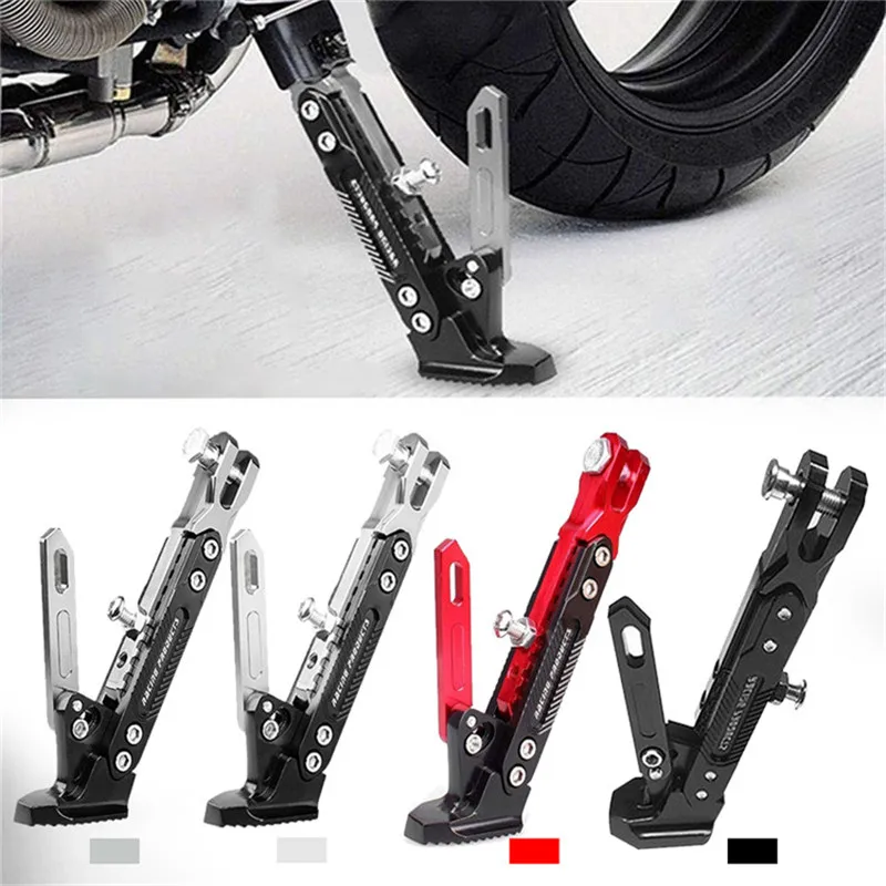 

Universal Motorcycle Kick Stand CNC Aluminum Alloy Adjustable Foot Side Stand Frame Parking Support