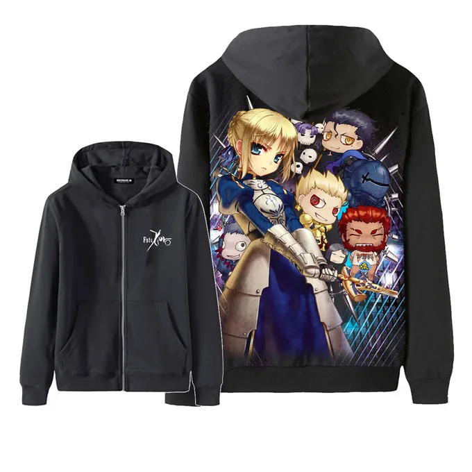 Fate stay night Судьба Ноль судьба Толстовка "Saber" Арчер косплей костюм, унисекс с капюшоном куртка с капюшоном толстовки
