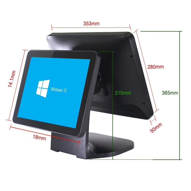 Compoxb кассовый аппарат Настольный Pos все в одном pos-система двойной экран pos терминал для ресторана